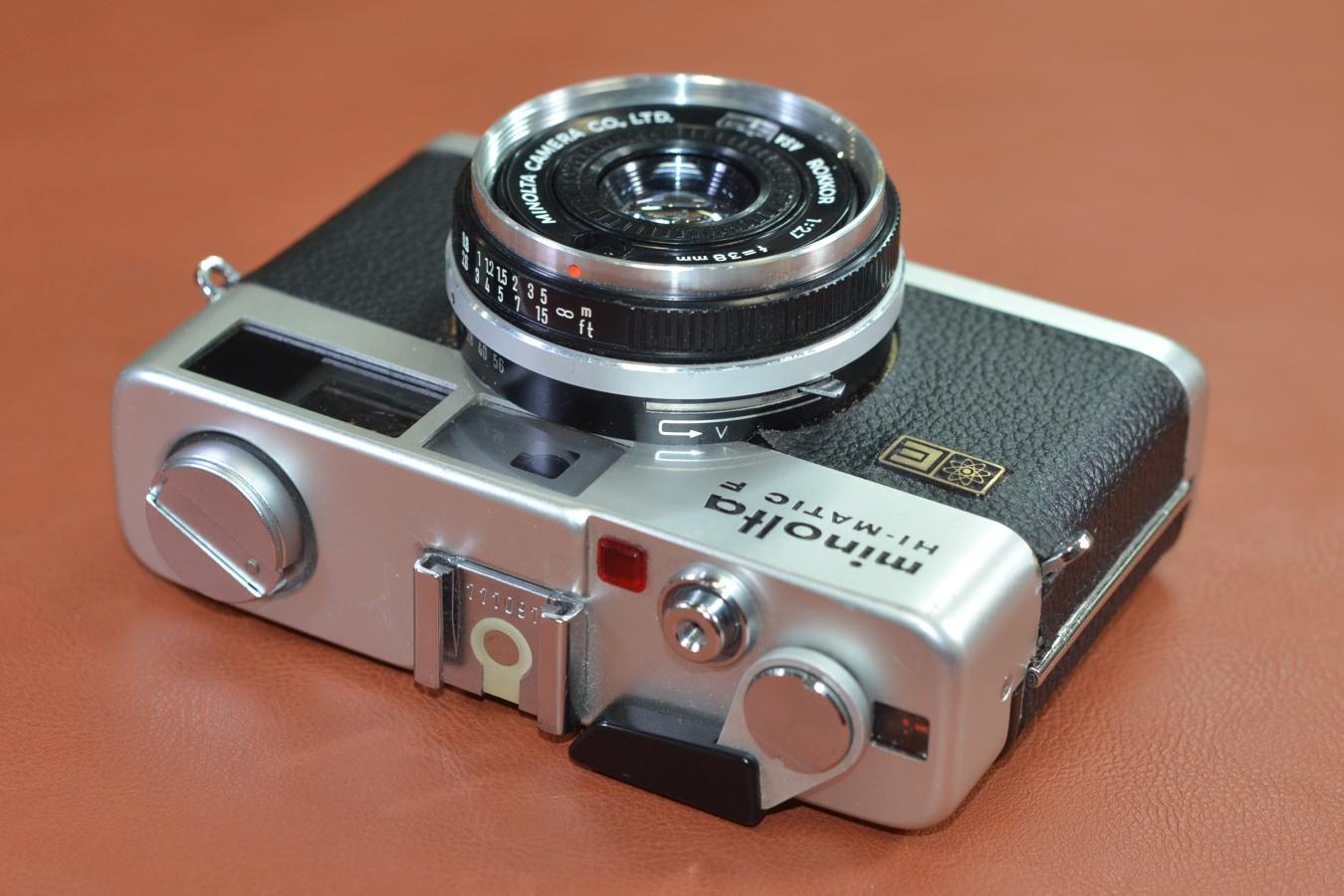 minolta HI-MATIC F Silver【MINOLTA ROKKOR 38/2.7レンズ搭載】