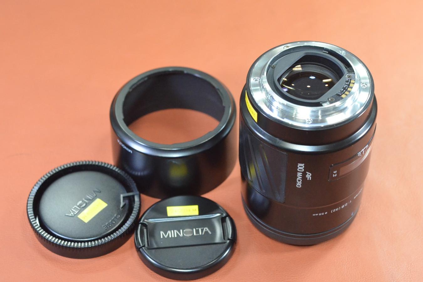 MINOLTA AF MACRO 100mm F2.8 NEW 【純正フード付】