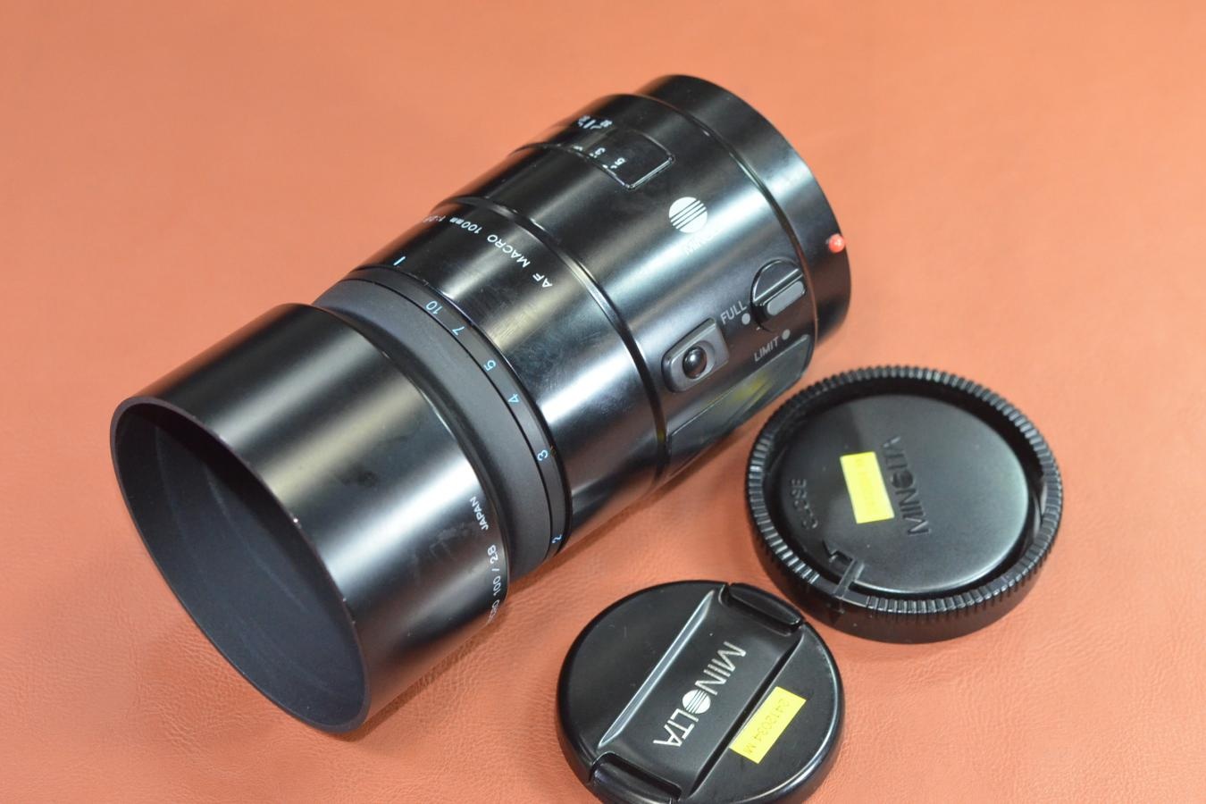 MINOLTA AF MACRO 100mm F2.8 NEW 【純正フード付】