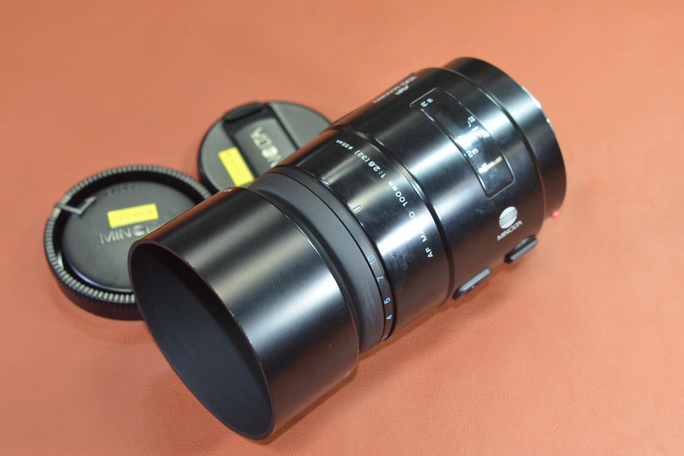 MINOLTA AF MACRO 100mm F2.8 NEW 【純正フード付】