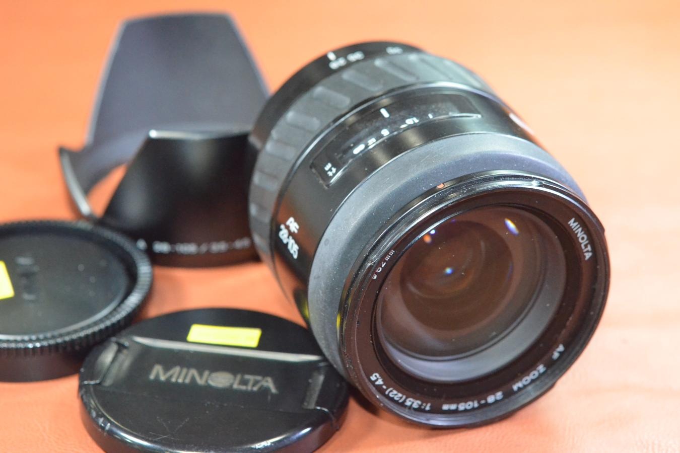MINOLTA AF 28-105mm F3.5-4.5 【純正フード付】