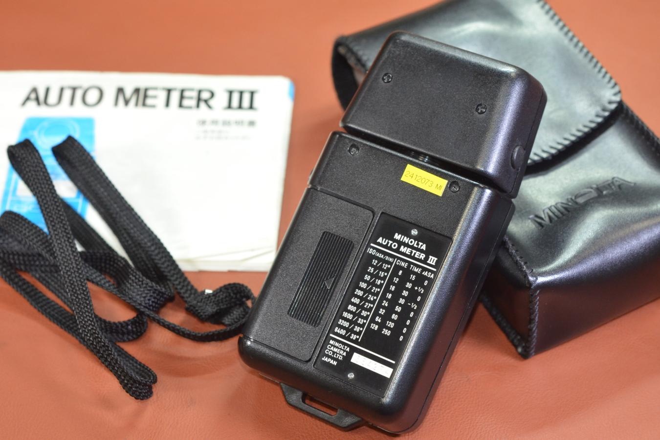 MINOLTA AUTO METER III 【純正ケース、ストラップ、取説付】