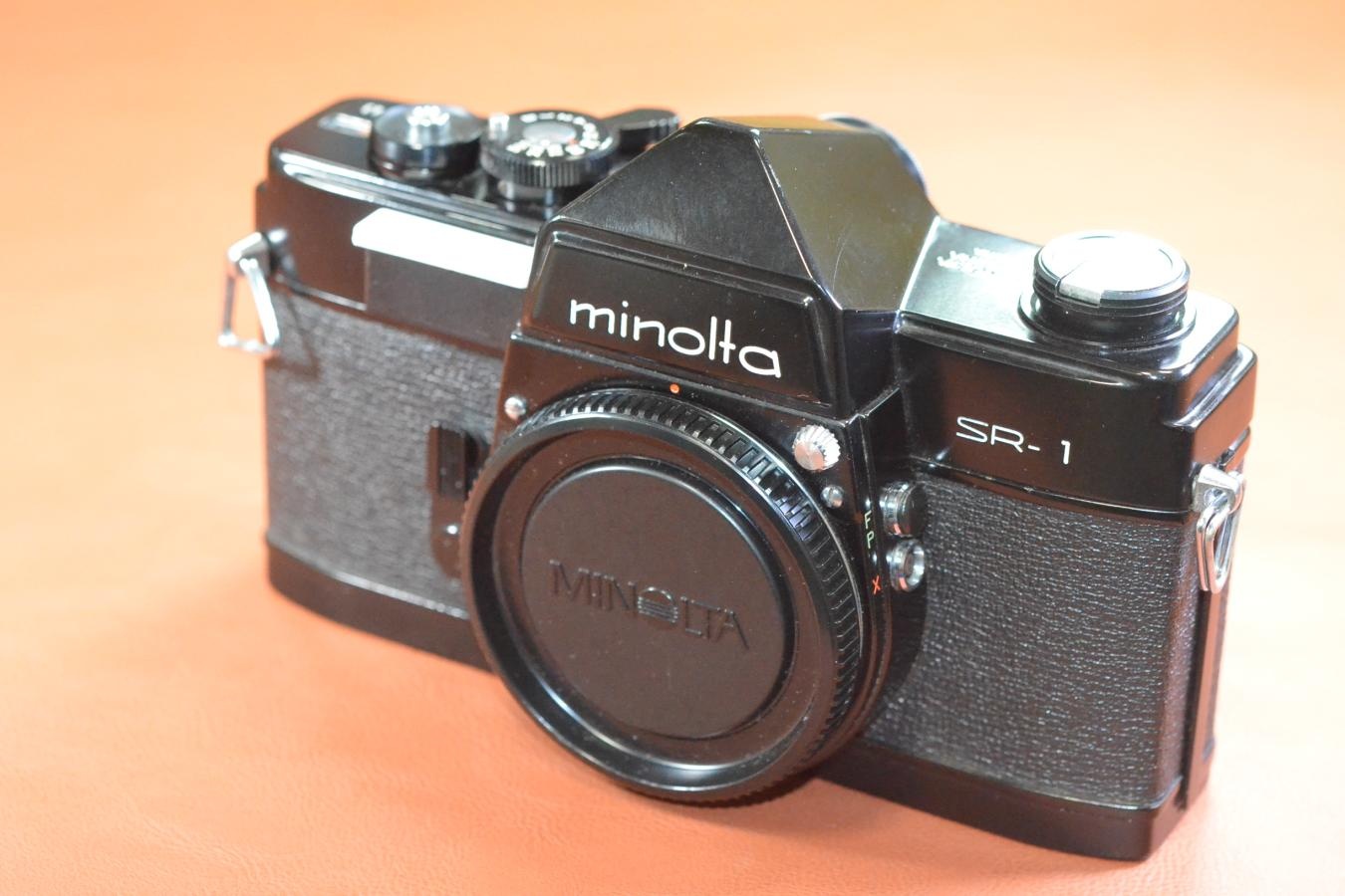 【希 少】minolta SR-1 Black 【貴重な露出計接続部カバー付】※キレイな物をお探しの方必見!!自信ありの逸品!!