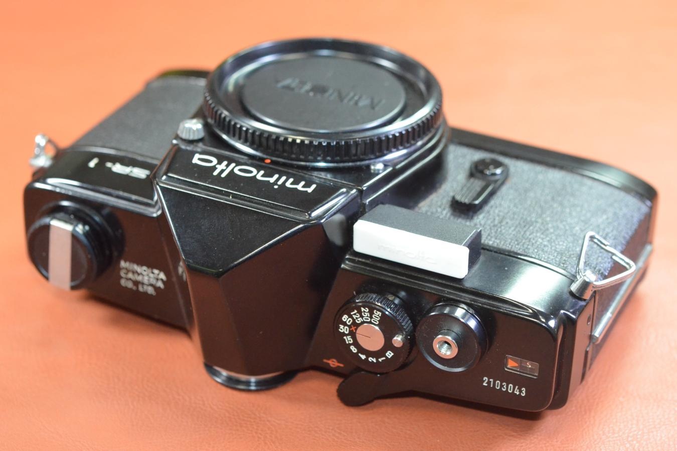 【希 少】minolta SR-1 Black 【貴重な露出計接続部カバー付】※キレイな物をお探しの方必見!!自信ありの逸品!!