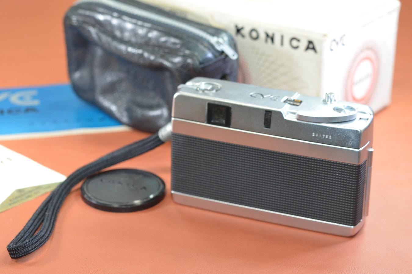 【コレクション向け】KONICA EYE モルト交換済 元箱付一式 【KONICA HEXANON 30/1.9 レンズ搭載】※キレイな物をお探しの方必見!!自信ありの逸品!!