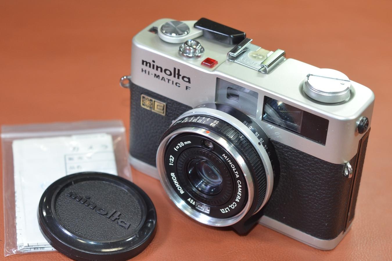 minolta HI-MATIC F Silver 整備済【MINOLTA ROKKOR 38/2.7レンズ搭載】