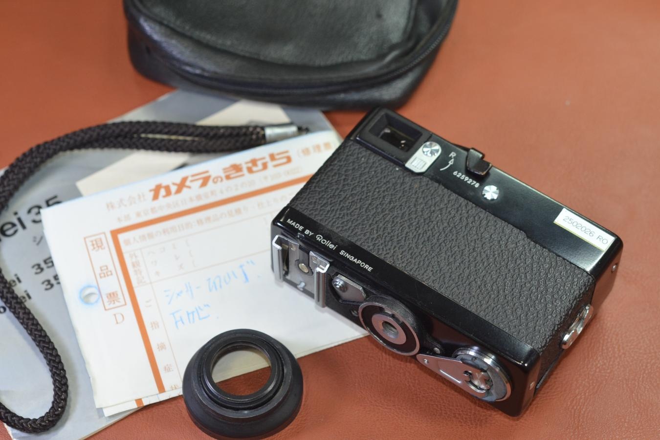 Rollei 35  Black  純正フード、ケース、ストラップ、取説付 【Tessar 40/3.5 レンズ搭載】
