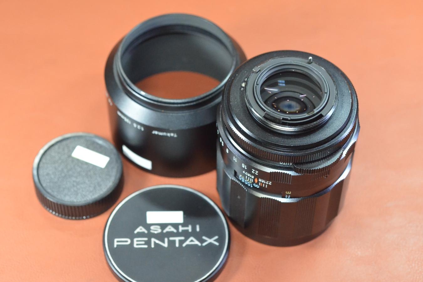 PENTAX Super-Multi-Coated TAKUMAR 135mm F2.5 純正メタルフード付【カメラ女子に絶大な人気のオールドレンズ M42マウントレンズ】