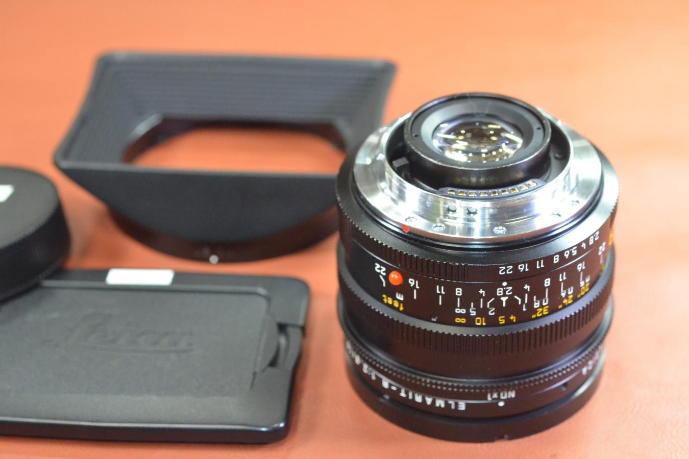 【希 少】LEICA ELMARIT-R 19mm F2.8  ROM 純正フード12546付【キレイな物をお探しの方必見!!自信ありの逸品!!】