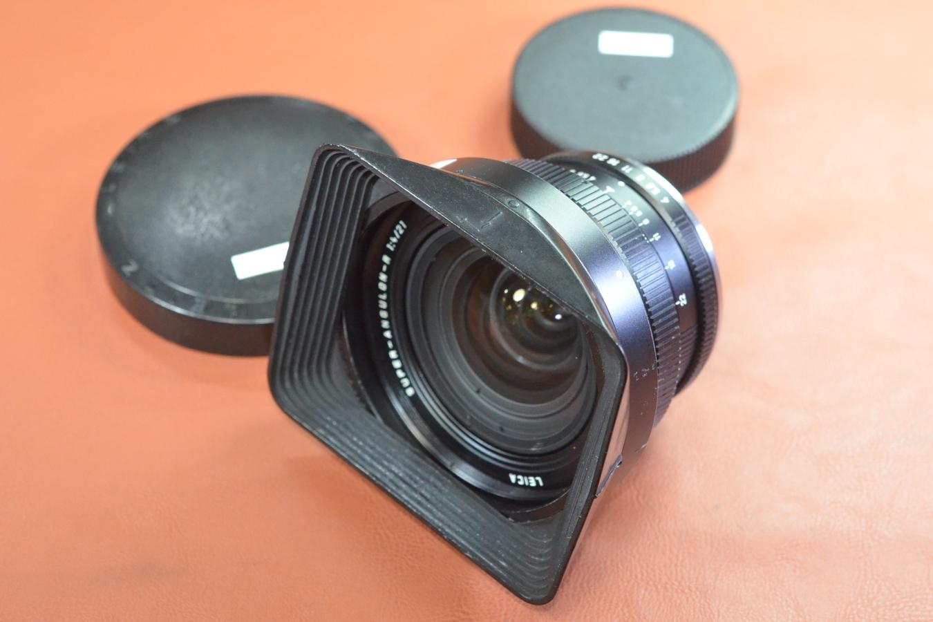 【希 少】LEICA SUPER-ANGULON-R 21mm F4  3カム 純正フード12506付【キレイな物をお探しの方必見!!自信ありの逸品!!】