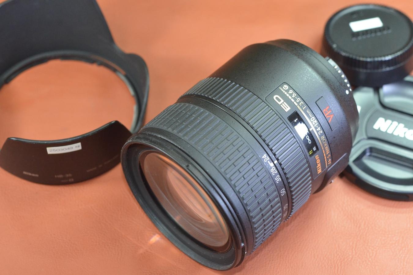 Nikon AF-S NIKKOR 24-120mm F3.5-5.6G ED VR 純正フードHB-35付 【キレイな物をお探しの方必見!!自信ありの逸品!!】