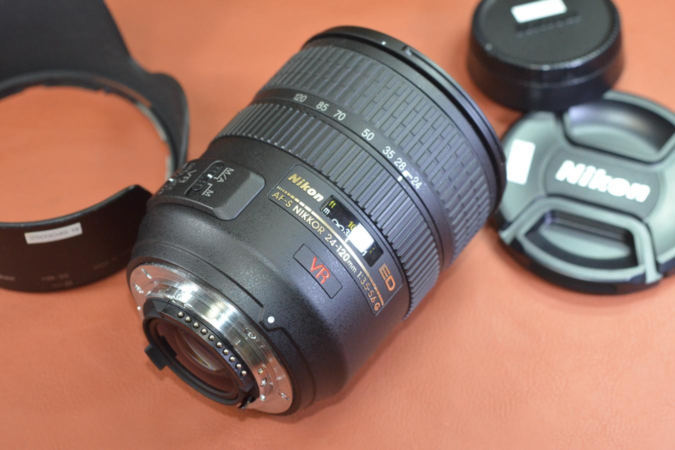 Nikon AF-S NIKKOR 24-120mm F3.5-5.6G ED VR 純正フードHB-35付 【キレイな物をお探しの方必見!!自信ありの逸品!!】
