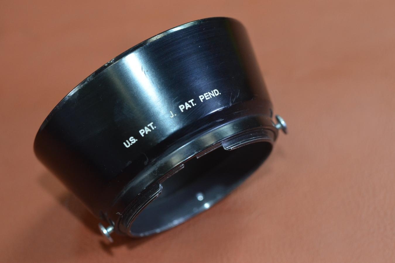 Nikon NIKKOR 5cm F2 METAL HOOD US.PAT J.PAT PEND 刻印【Nikon Sマウント 50/2用】