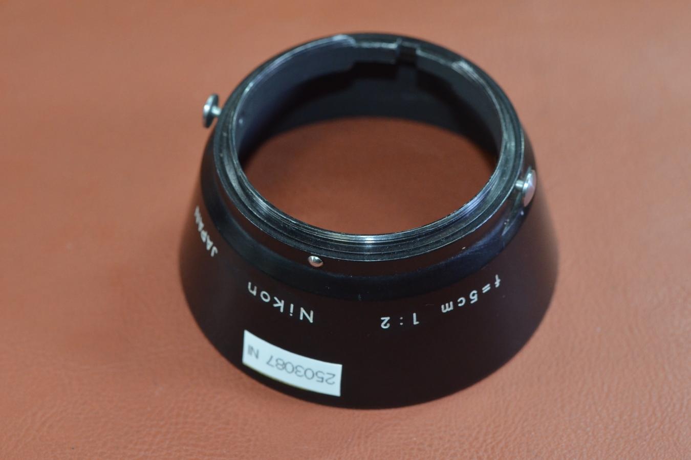 Nikon NIKKOR 5cm F2 METAL HOOD US.PAT J.PAT PEND 刻印【Nikon Sマウント 50/2用】