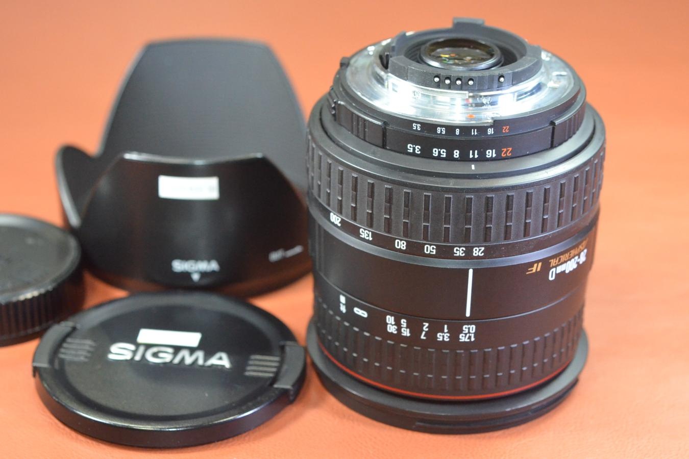 SIGMA 28-200mm F3.5-5.6 DL HYPERZOOM MACRO 純正フード付 【Nikon用】