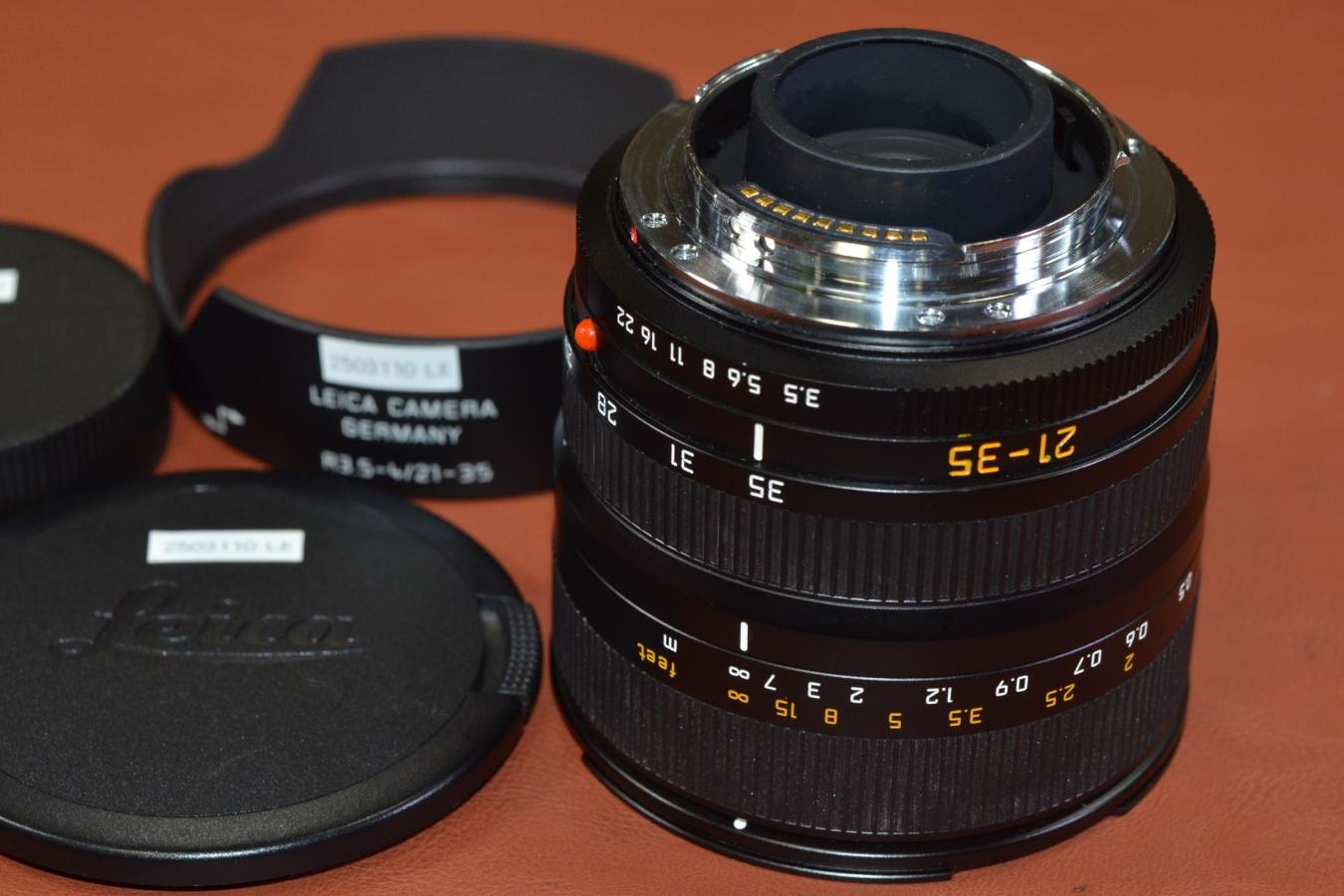【希 少】LEICA  VARIO-ELMAR-R 21-35mm F3.5-4 ASPH. ROM 純正フード付【キレイな物をお探しの方必見!!自信ありの逸品!!】