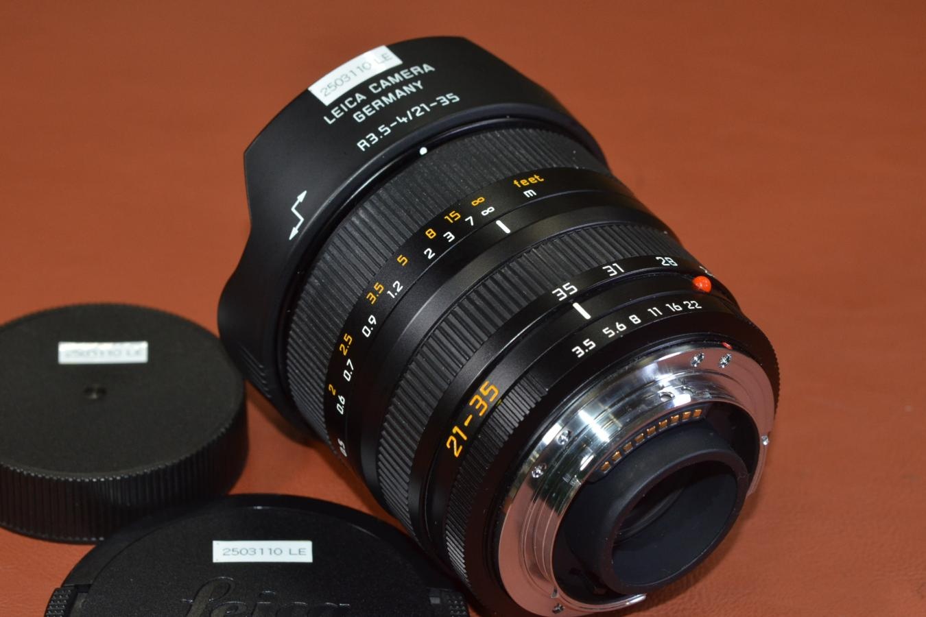 【希 少】LEICA  VARIO-ELMAR-R 21-35mm F3.5-4 ASPH. ROM 純正フード付【キレイな物をお探しの方必見!!自信ありの逸品!!】