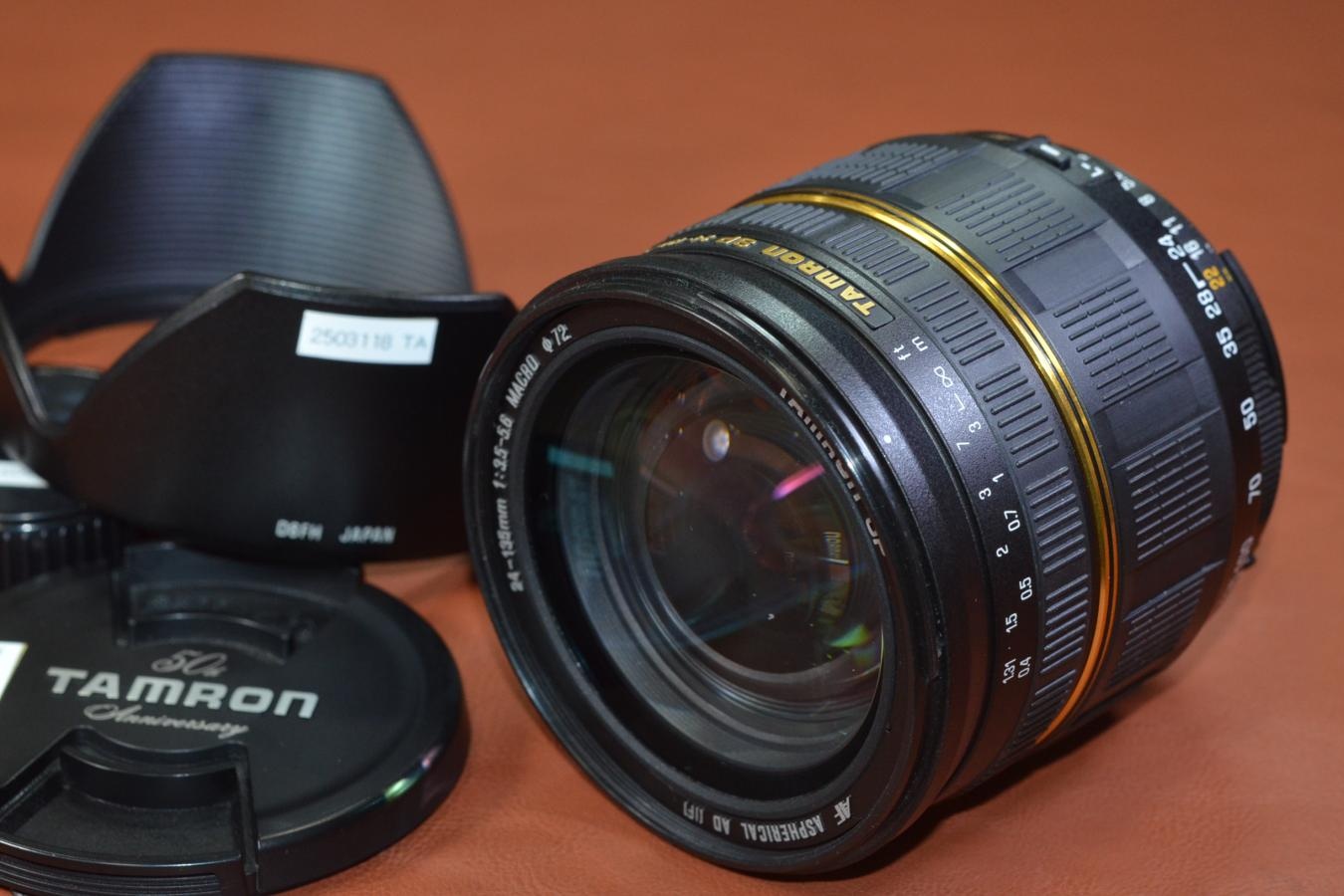 TAMRON SP 24-135mm F3.5-5.6 MACRO AD ASPHERICAL 純正フード付 【Model:190D Nikon用】