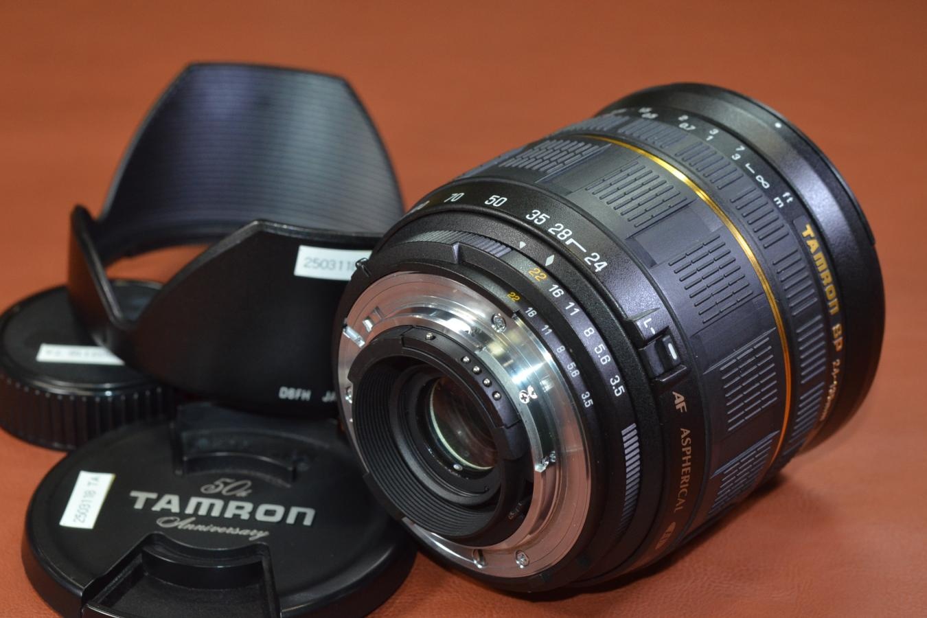 TAMRON SP 24-135mm F3.5-5.6 MACRO AD ASPHERICAL 純正フード付 【Model:190D Nikon用】