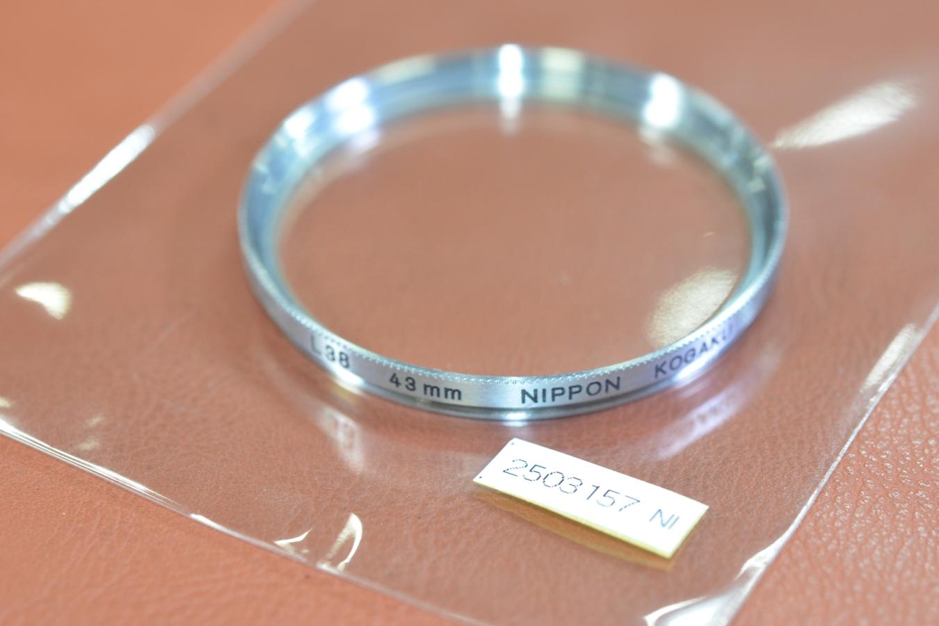 【希 少】NIPPON KOGAKU 43mm L38 銀枠Filter