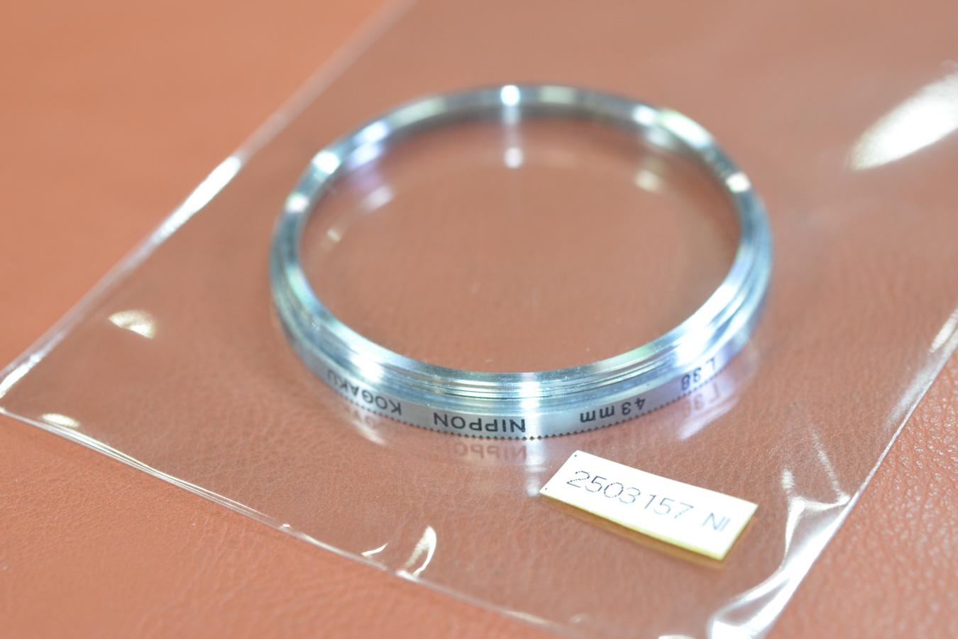 【希 少】NIPPON KOGAKU 43mm L38 銀枠Filter