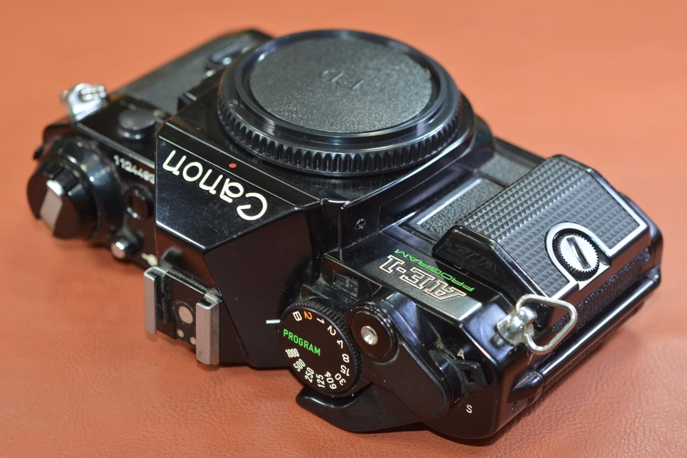 Canon AE-1 PROGRAM Black パームグリップ付【モルト交換済】