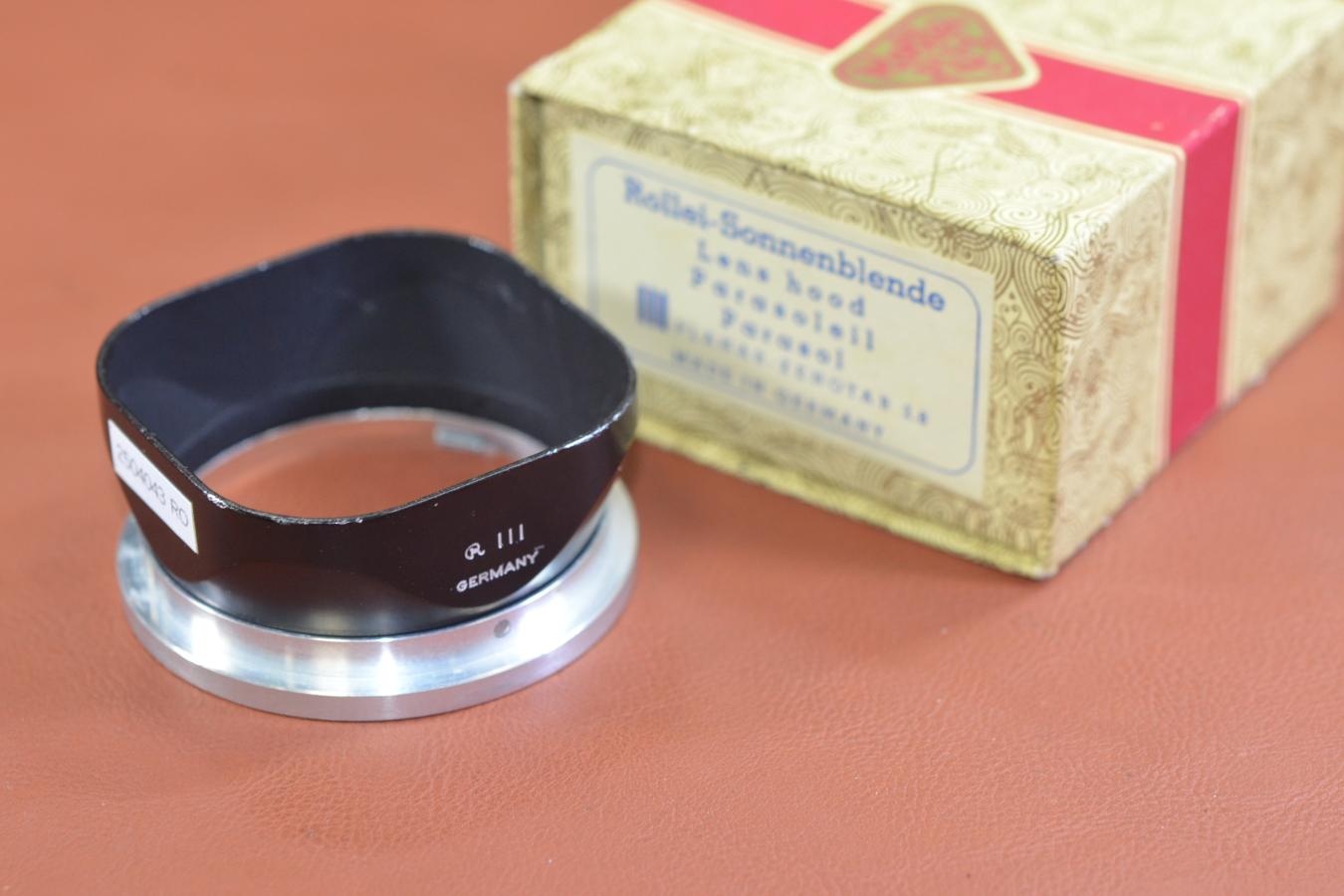 Rollei BIII METAL HOOD  純正ケース、元箱付【Rollei flex 2.8F等用】