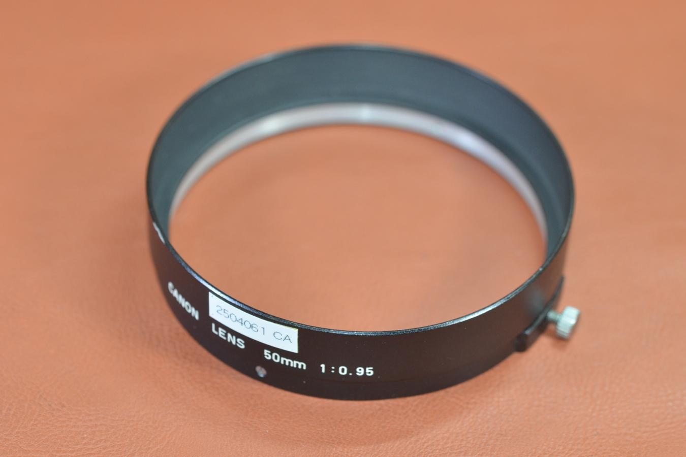【希 少】Canon 50/0.95用METAL HOOD 【キレイな物をお探しの方必見!!自信ありの逸品!!】