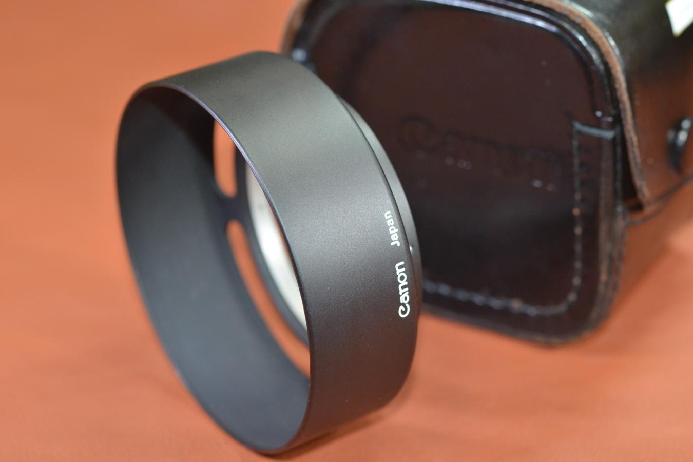 【希 少】Canon 50/1.2用METAL HOOD 純正ケース付 【キレイな物をお探しの方必見!!自信ありの逸品!!】