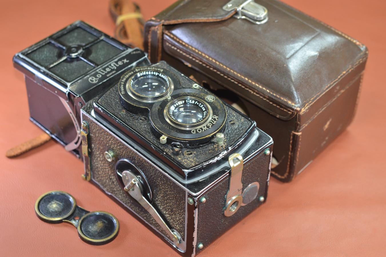 Rolleiflex Standard 純正ケース付【Carl Zeiss Jena Tessar 7.5cm F3.8 レンズ搭載】