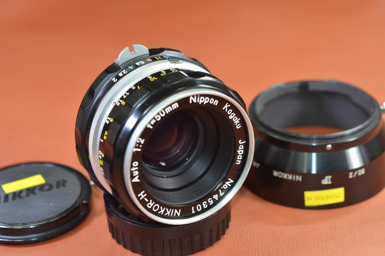 Nippon Kogaku NIKKOR-H Auto 50mm F2 【大文字『F』刻印メタルフード付】※キレイな物をお探しの方必見!!自信ありの逸品!!