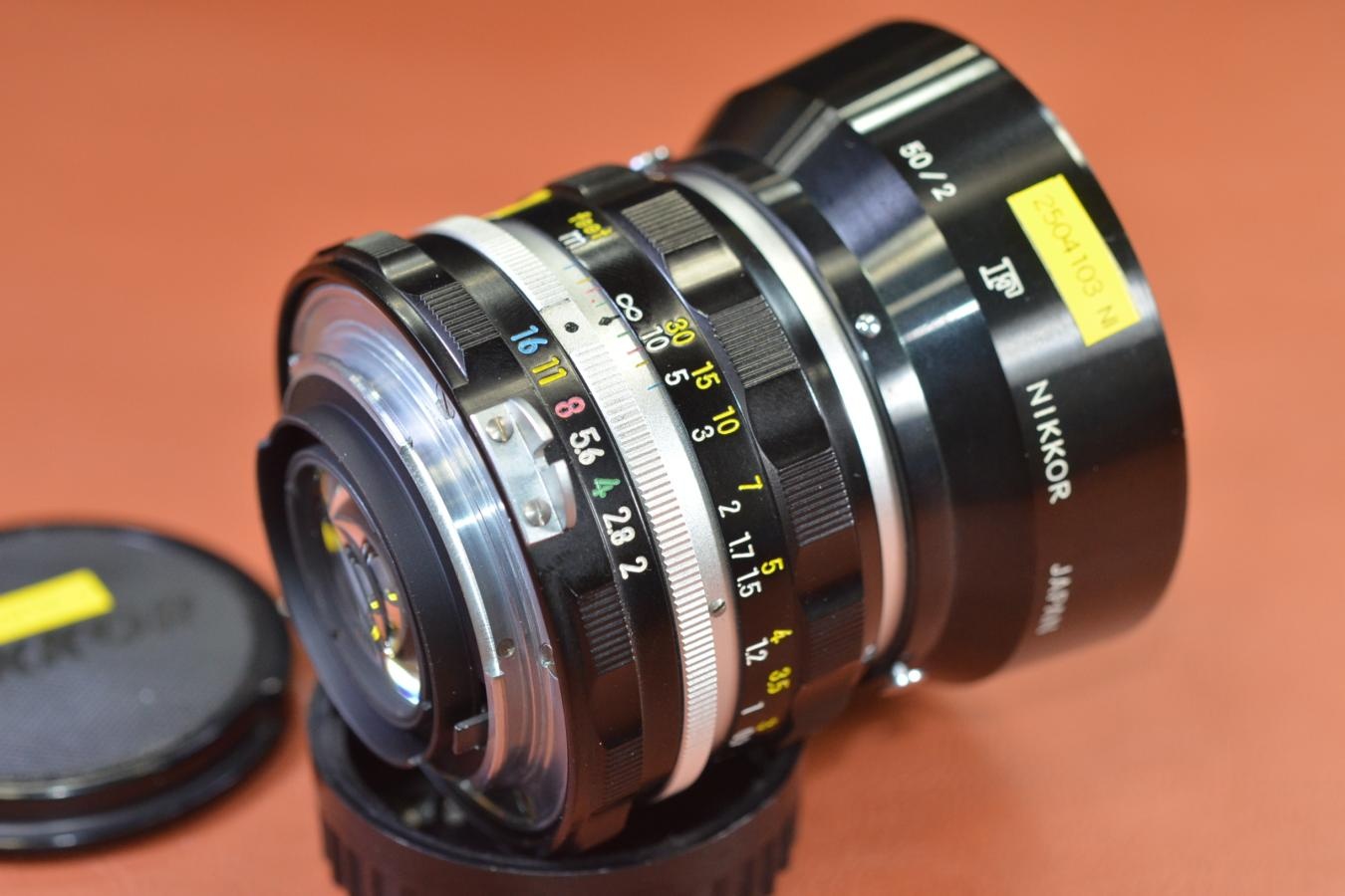 Nippon Kogaku NIKKOR-H Auto 50mm F2 【大文字『F』刻印メタルフード付】※キレイな物をお探しの方必見!!自信ありの逸品!!