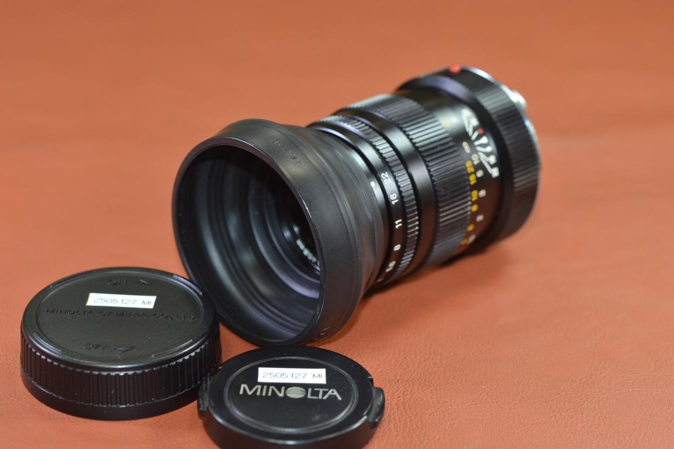 MINOLTA M-ROKKOR 90mm F4 純正フード付 【キレイな物をお探しの方必見!!自信ありの逸品!!】