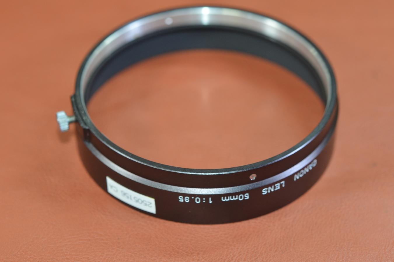 【希 少】Canon 50/0.95用METAL HOOD 【キレイな物をお探しの方必見!!自信ありの逸品!!】