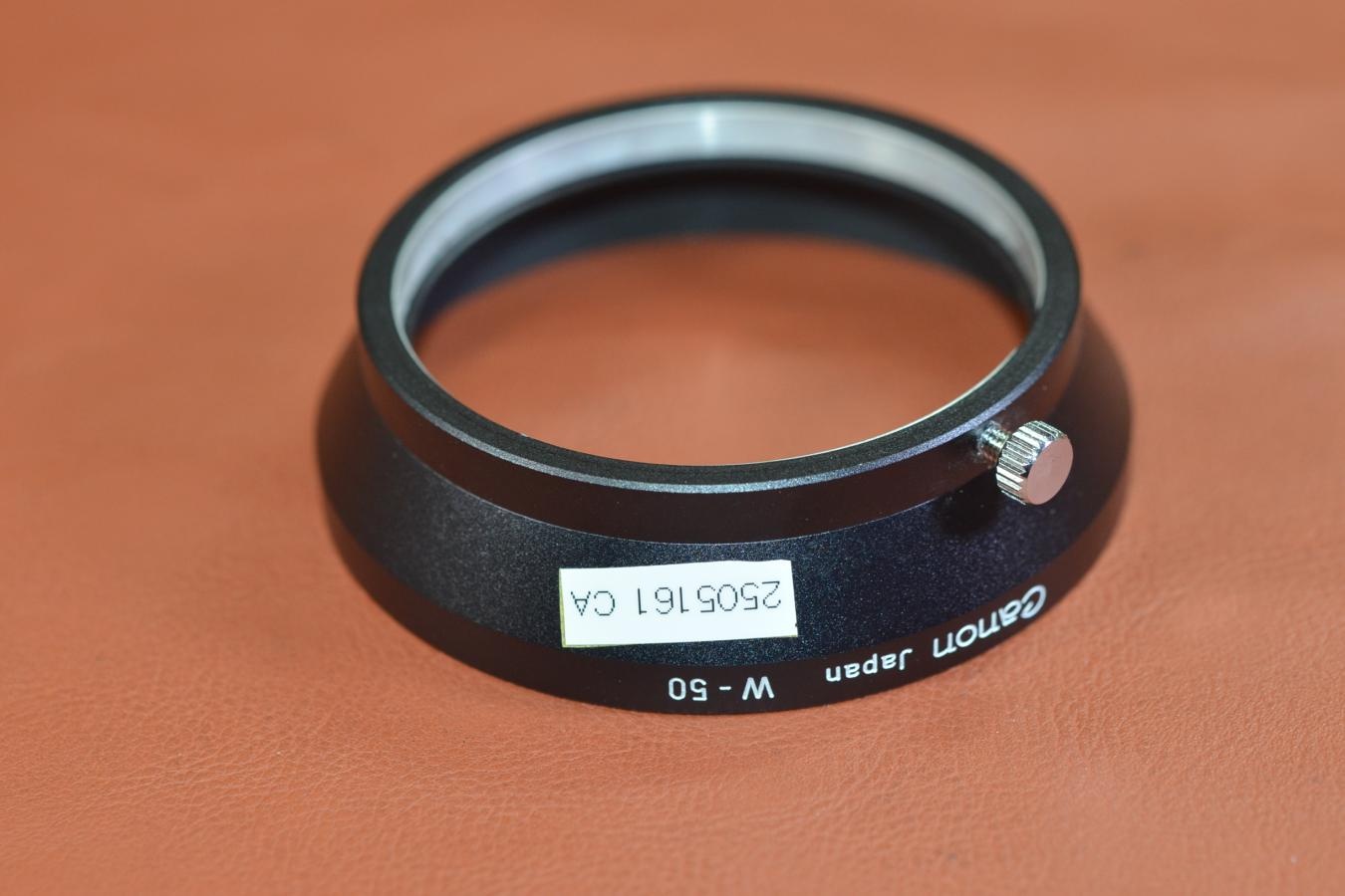 【希 少】Canon W-50 METAL HOOD 【Canon 35/1.5用】※キレイな物をお探しの方必見!!自信ありの逸品!!