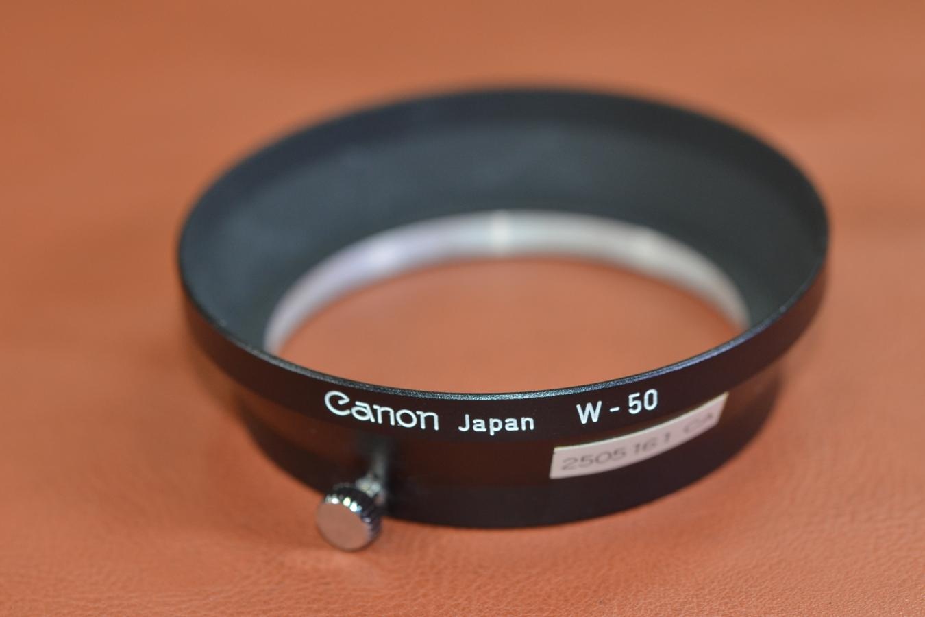 【希 少】Canon W-50 METAL HOOD 【Canon 35/1.5用】※キレイな物をお探しの方必見!!自信ありの逸品!!