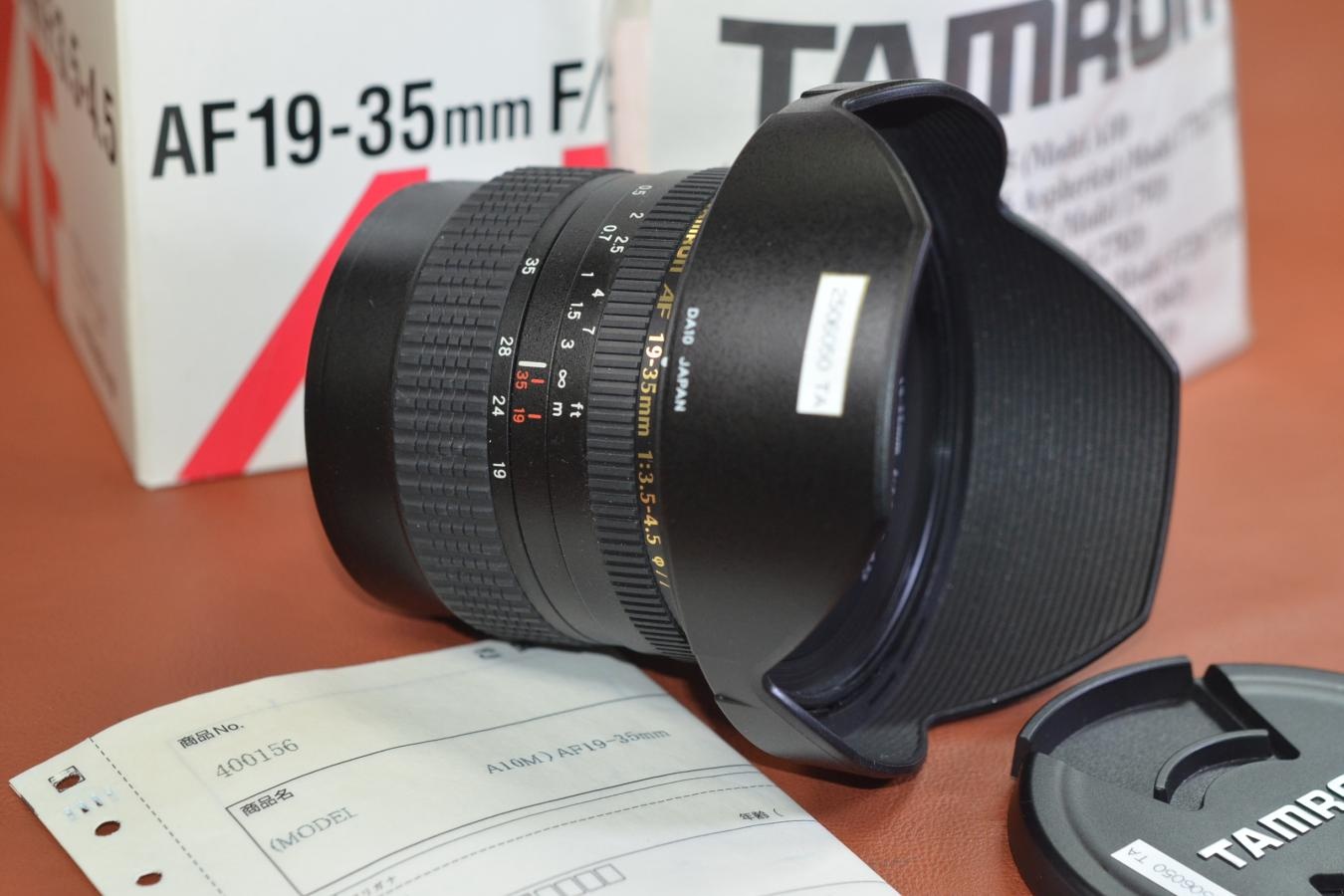 TAMRON AF19-35mm F3.5-4.5 元箱付一式 【Model:A10M SONY Aマウントレンズ】※キレイな物をお探しの方必見!!自信ありの逸品!!