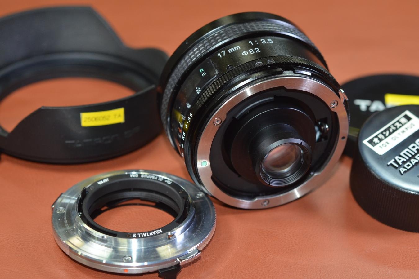TAMRON SP 17mm F3.5 純正フード付【Model:151B ADAPTALL OMマウント付】