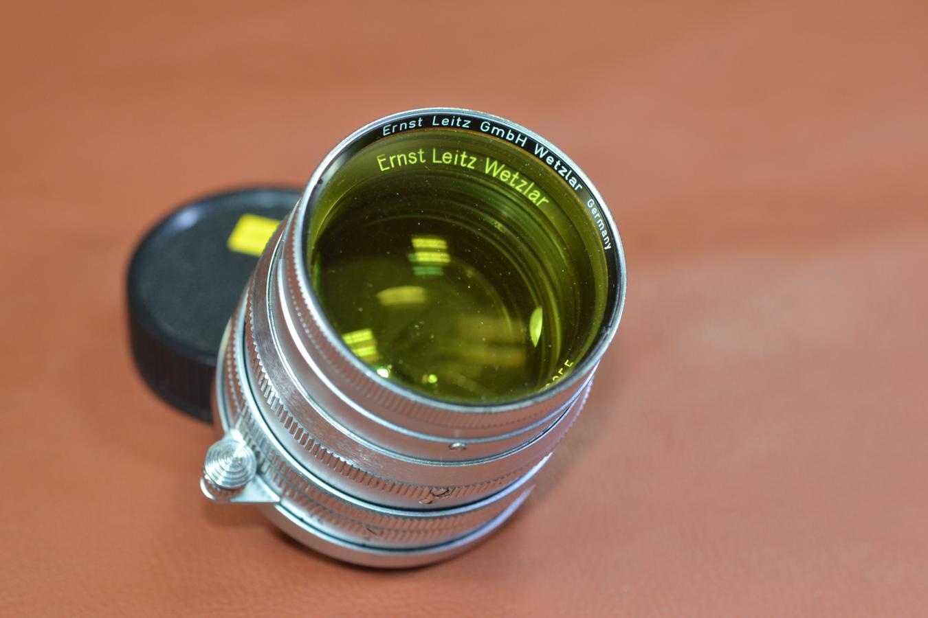 LEICA Summarit 5cm F1.5 feet表記 XOOSHイエローフィルター付 【74万台1949年製】※キレイな物をお探しの方必見!!自信ありの逸品!!