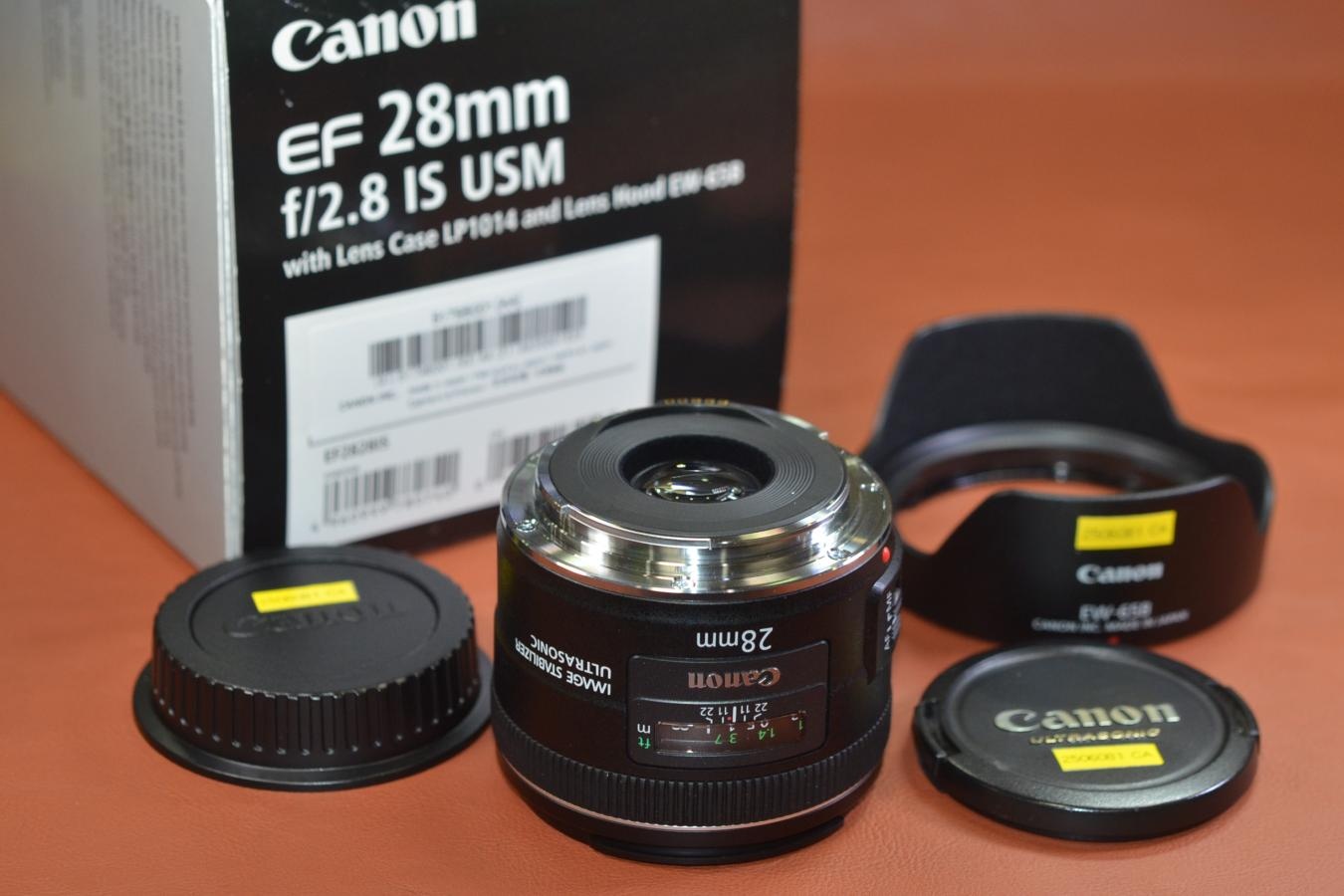 Canon EF 28mm F2.8 IS USM 元箱付一式【キレイな物をお探しの方必見!!自信ありの逸品!!】