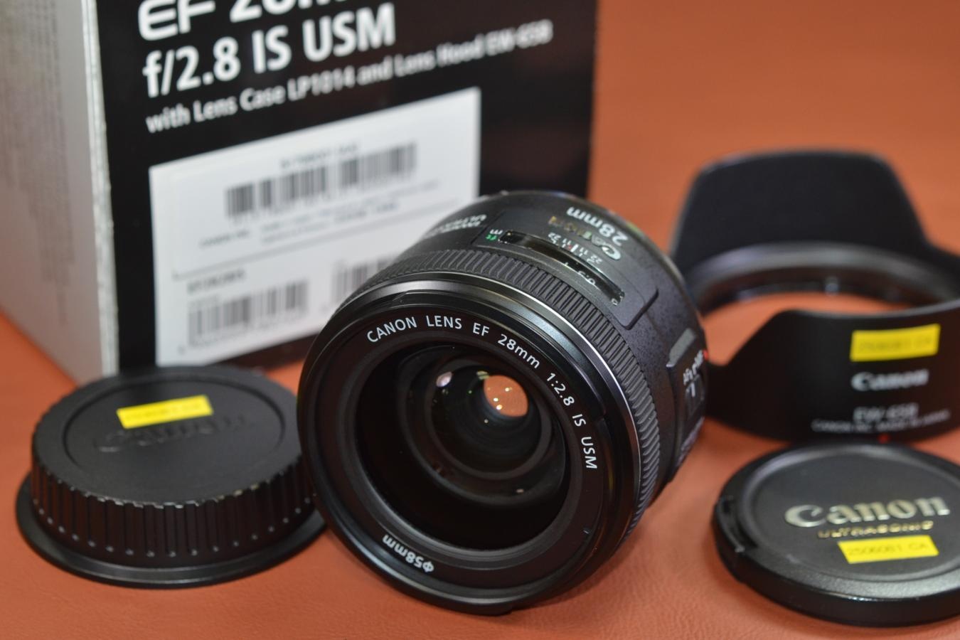 Canon EF 28mm F2.8 IS USM 元箱付一式【キレイな物をお探しの方必見!!自信ありの逸品!!】