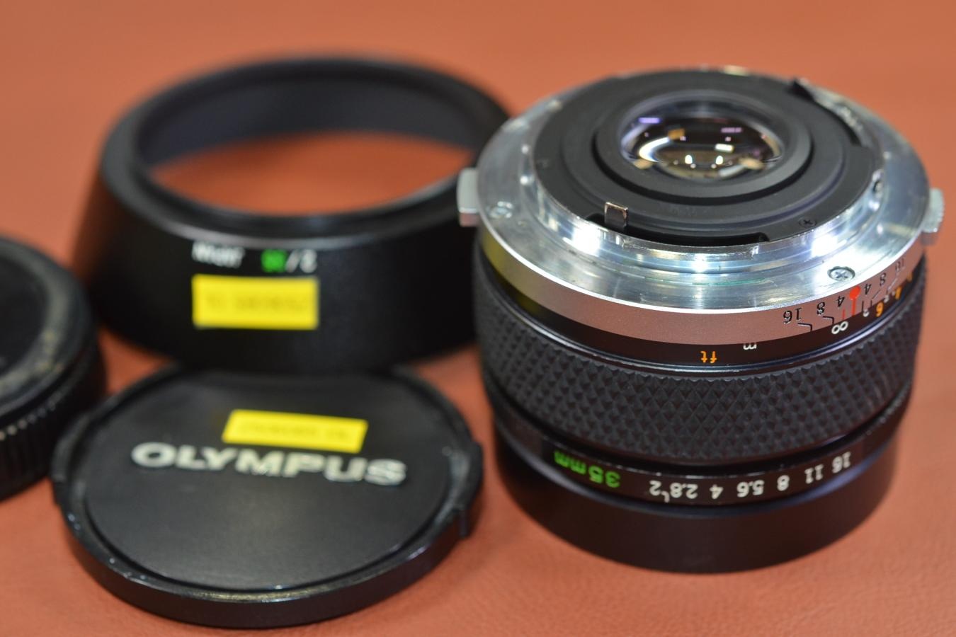 OLYMPUS ZUIKO MC AUTO-W 35mm F2 【純正メタルフード付】