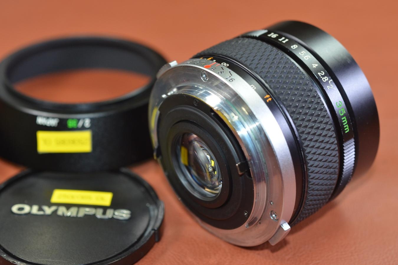 OLYMPUS ZUIKO MC AUTO-W 35mm F2 【純正メタルフード付】