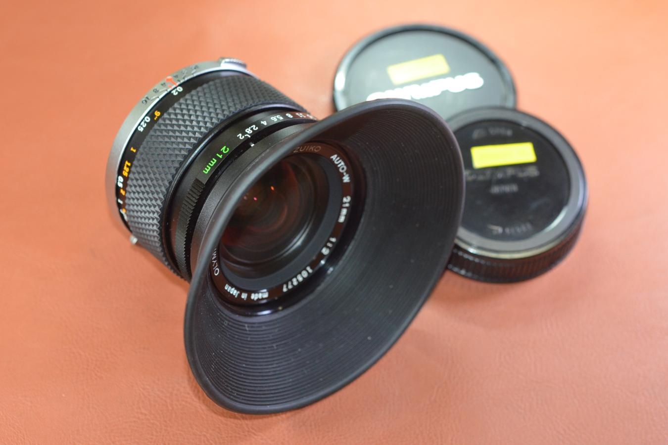【希 少】OLYMPUS ZUIKO AUTO-W 21mm F2【純正フード付】※キレイな物をお探しの方必見!!自信ありの逸品!!