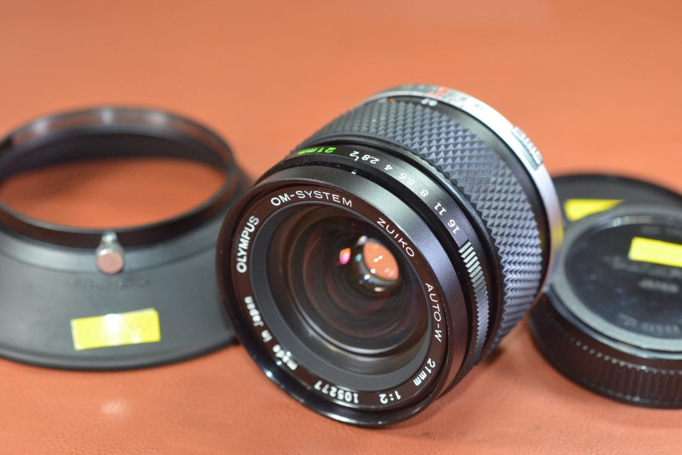 【希 少】OLYMPUS ZUIKO AUTO-W 21mm F2【純正フード付】※キレイな物をお探しの方必見!!自信ありの逸品!!