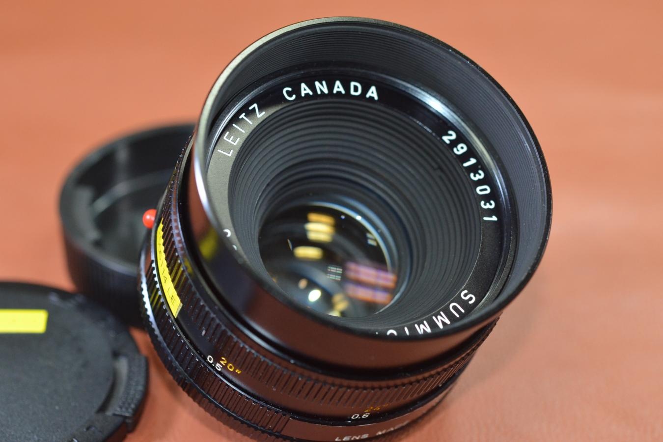 LEICA SUMMICRON-R 50mm F2 フード組込 3カム【291万台1978年製】※キレイな物をお探しの方必見!!自信ありの逸品!!
