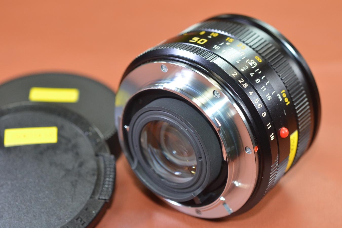 LEICA SUMMICRON-R 50mm F2 フード組込 3カム【291万台1978年製】※キレイな物をお探しの方必見!!自信ありの逸品!!