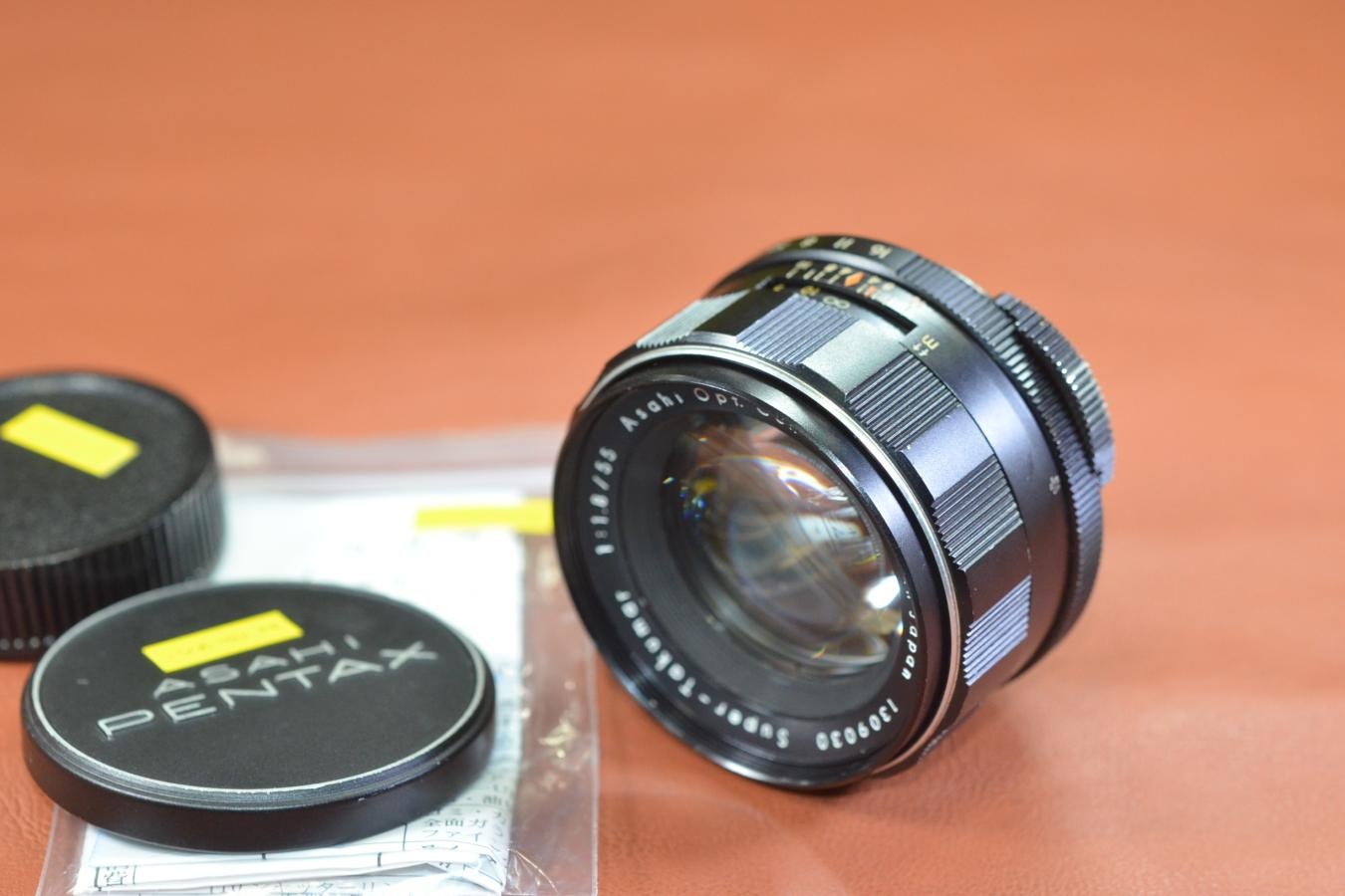 【希 少】Asahi Opt.Co Super-Takumar 55mm F1.8 初期型 整備済【カメラ女子に絶大な人気のオールドレンズ M42マウントレンズ】