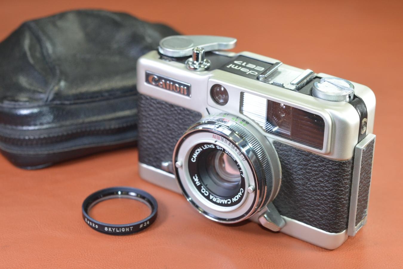 Canon demi EE17 モルト交換済 フィルター、ケース付 【CANON LENS SH 30/1.7搭載】※キレイな物をお探しの方必見!!自信ありの逸品!!