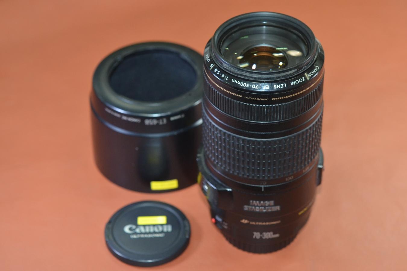 Canon EF 70-300mm F4-5.6 IS USM 【純正フードET-65B付】